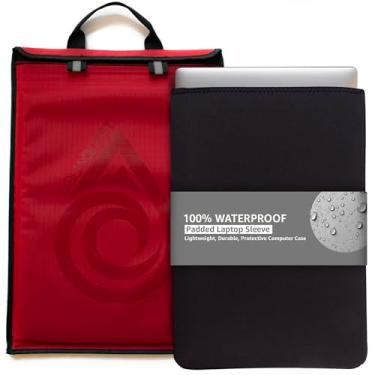 Imagem de Capa para laptop Aqua Quest Storm – 100% à prova d'água para Apple, Samsung, Acer, Dell, Asus, Lenovo, HP Leve – 11, 13, 15, 17 polegadas, Vermelho, Preto, Verde, Azul, Cinza e Camuflagem, Vermelho, 17 Inch