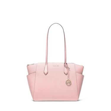 Imagem de Michael Kors Bolsa Marilyn média com zíper superior, ferragens douradas/blush em pó