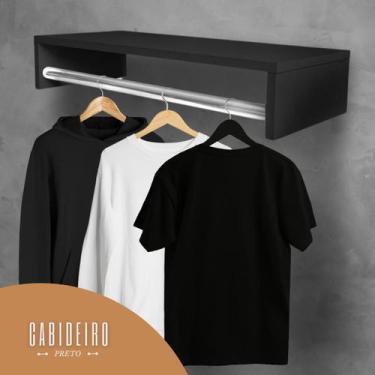 Imagem de Kit com 2 Cabideiros De Parede Arara Para Roupa Decorativa Organizador
