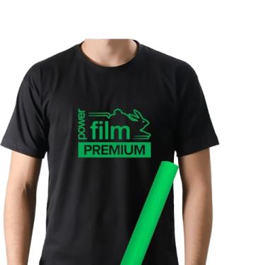 Imagem de Filme de Recorte Power Film Premium Verde – Termotransfer Vinil HTV para Tecido e plotter de recorte – Bobina 0,50x1m