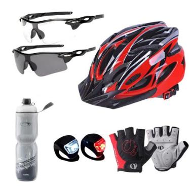 Imagem de Capacete Ciclismo Bike Bicicleta Garrafa Kit Mtb Proteção - Norduan, V