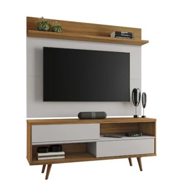 Imagem de Rack com Painel para TV até 50 Polegadas 2 Portas Notável NT118085 Freijó/Off White