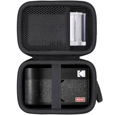 Imagem de Flaxune Estojo rígido de viagem para impressora fotográfica portátil Kodak Mini 2 ERA/Mini Shot 2 Retro 4PASS, capa preta