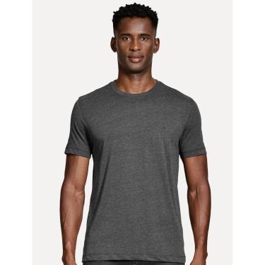 Imagem de Camiseta Aramis Masculina Basic Lisa Mono Icon Cinza Mescla-Masculino