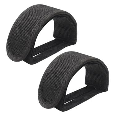 Imagem de 1 par de correias de nylon para pedais de bicicleta, correias de fixação de pedais de bicicleta, engrenagem de fixação de clipe de dedo para bicicleta, pedal e grampo, correias de pedal de bicicleta