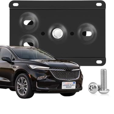 Imagem de Moldura de placa de licença frontal resistente compatível com Buick Enclave 2ª geração 2018-2024, Encore GX 2ª geração 2020-2024, Envision 2ª geração 2021-2024, suporte sem grade de perfuração