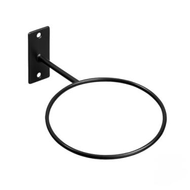 Imagem de Suporte Vaso de Parede para Plantas Redondo Aço Reforçado + Parafusos e Buchas suporte para vaso para Varanda, Jardim Vertical e Decoração de Interiores (Preto)