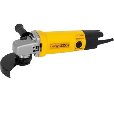 Imagem de Esmerilhadeira Elétrica 650W, 11.000 RPM, Disco 115mm, com Punho Lateral e Chave de Pino, 127V para Corte e Desbaste em Metal e Concreto