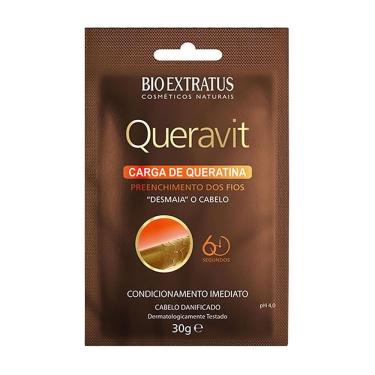 Imagem de Carga de Queratina Bio Extratus Queravit Desmaia o Cabelo Sachê com 30g