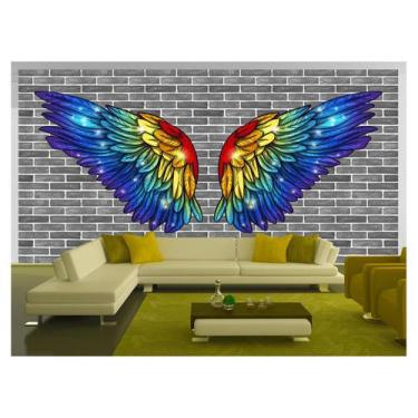 Imagem de Papel De Parede 3D Arte Asas Selfie Insta Cores 3,5M Tra443 - Você Dec