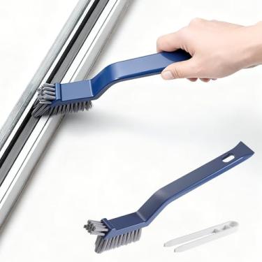 Imagem de Escova de limpeza multiuso com cerdas de alta densidade – alça ergonômica para limpeza de banheiro, azulejos e fendas