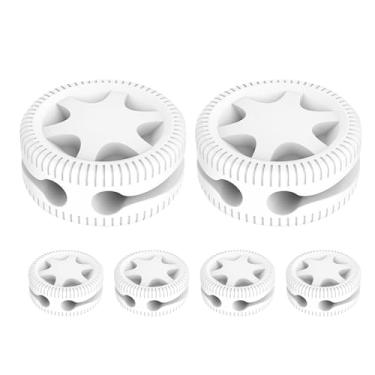 Imagem de Clipes Organizadores De Cabos | Adesivo De Silicone Com Duas Fendas - Clipes De Mesa Para Organização De Fios | Para Quarto Escritório Criado Mudo Dormitório Apartamento Telefone E Tablet