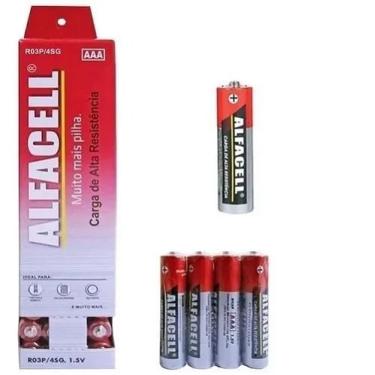 Imagem de PILHA COMUM PALITO AAA C/4 ALFACELL CAIXA COM 15 BLISTER