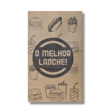 Imagem de Kit com 500 Sacos Kraft SOS P 5KG Timbrados 18x10x30cm