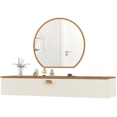 Imagem de Penteadeira com Espelho e Gaveta 100cm – Camarim Grande com Cores Variadas(Off/Nature)