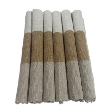Imagem de Jogo Americano 7 Peças em Algodão com Trilho de Mesa Kit Mesa Posta Decorativo para Cozinha e Sala 6 Lugares + 1 Caminho de Mesa (JGAM04)