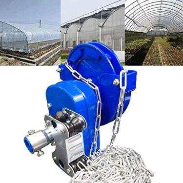 Imagem de XXGJOALD Ferramenta multifuncional de película de estufa superior ou lateral enrolável guincho manivela lateral parede lateral máquina de enrolar manivela manual para ventilação de estufa ou manter