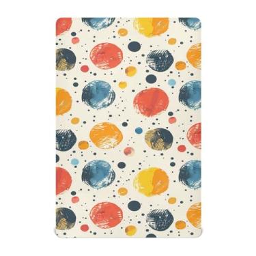 Imagem de CEBUGI Lençol de berço elástico para bebês meninos e meninas, mini lençol com elástico de bolinhas para brincar neutro, material ultramacio, colchões infantis padrão completo, P