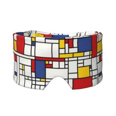 Imagem de Máscara de proteção para olhos e orelhas com estampa abstrata, respirável, ajustável, blecaute, confortável