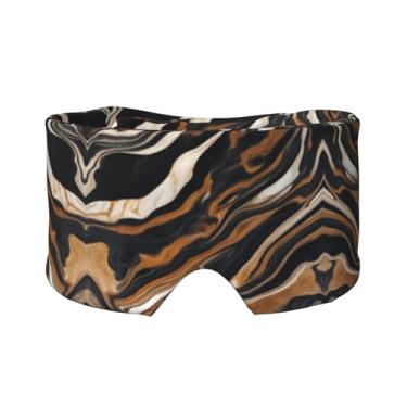 Imagem de Máscara de proteção para olhos e orelhas com estampa de pedra de mármore abstrata, respirável, ajustável, blecaute, confortável