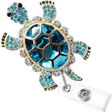 Imagem de Carretel de crachá engraçado tartaruga enfermeira bonito suporte de crachá de trabalho com clipe retrátil crachá pediátrico amigo estudante de enfermagem RN LPN CNA MA trabalhador médico professor