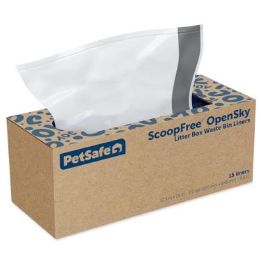 Imagem de PetSafe Forros de lixeira – Forros de cordão para caixa de areia para gatos ScoopFree OpenSky – Limpeza fácil, 15 unidades