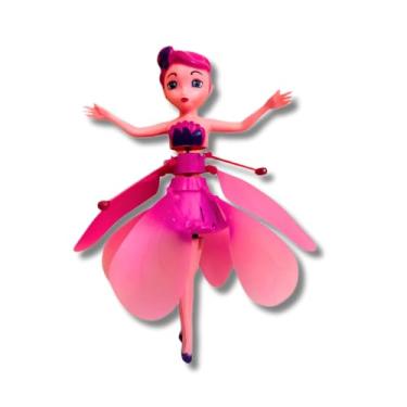 Imagem de Fada Voadora Mágica com Controle Remoto, Boneca Luminosa que Voa de Verdade, Rosa e Azul, com Cabo USB, Brinquedo Infantil para Meninas (ROSA)