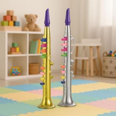 Imagem de Flauta Saxofone Instrumento De Brinquedo Infantil Com 8 Tons