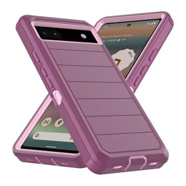 Imagem de Capa protetora resistente para Google Pixel 6, design à prova de choque, roxo
