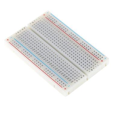 Imagem de Breadboard sem solda 400 pontos de ligação substituto PCB para Ideal circuitos alta frequência e baixo ruído Interconectar componentes com fio AWG 20-29 Use 1 Terminal Strip 300 Tie-Point 2 Distributi