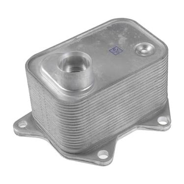 Imagem de VekAuto Refrigerador de óleo do motor compatível com Volkswagen Jetta 2014-2021, radiador de óleo de transmissão de tom prateado de liga de alumínio durável