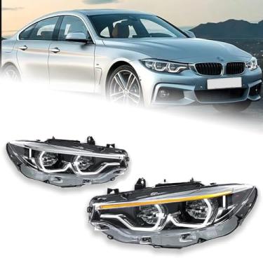 Imagem de TYPY Lâmpada de cabeça de carro para BMW F32 LED 2013-2019 F36 F80 F33 425i farol DRL seta farol alto lente projetor olho anjo acessórios automotivos (para plugue 6 pinos)