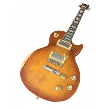 Imagem de Electric Guitar Professional Series - Distressed Road Worn Dual Humbuckers Solid Mahogany Body & Rosewood Fretboard (Sunburst)