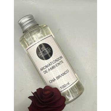 Imagem de Difusor Aromatizador de Varetas Eri Candle 100ml Lavanda Capim Limão ou Chá Branco Fragrância Natural (Chá Branco)