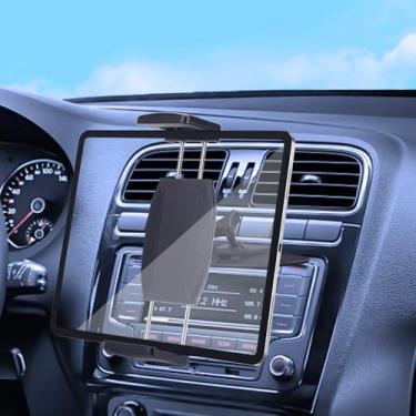 Imagem de Linkstyle Suporte para tablet 2 em 1 para carro, suporte universal de rotação de 360° CD Player para carro, bandeja de CD para carro, suporte para tablet para dispositivos de 4,7 a 12,9 polegadas,