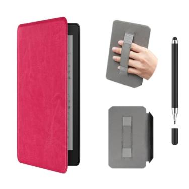 Imagem de Akacy Capa leve de poliuretano termoplástico com textura de couro sintético com alça de pulso para Kindle Paperwhite 6,8 (Geração 2021, números de modelo M2L3EK), com despertar/hibernar automático (4)