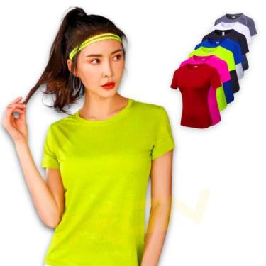 Imagem de Camiseta Blusa Feminina Fitness Academia Corrida DRY PLT 379, Rosa, P