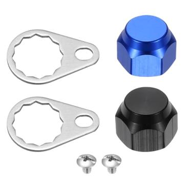 Imagem de YELARXI Tampas de porca de parafuso de molinete de pesca, peça de substituição de porca de placa de bloqueio do puxador esquerdo M8 - Adequado para (acessórios de bricolagem/pesca/reparação), preto