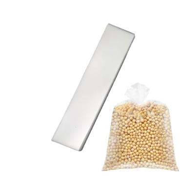 Imagem de Mangas de plástico com 100 unidades, sacos de poliéster estreitos abertos planos para lanches, joias, artesanato e materiais de escritório, sacos de armazenamento de plástico leves, pequeno e