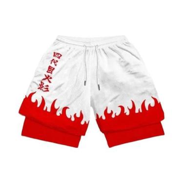 Imagem de Shorts De Compressão 2 Em 1 Para Homens E Mulheres Com Elementos De An