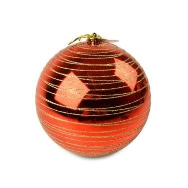 Imagem de Bola Decorada Espiral Glitter sortidos – Bola natalina decorativa – destaque sua árvore com cores e brilho