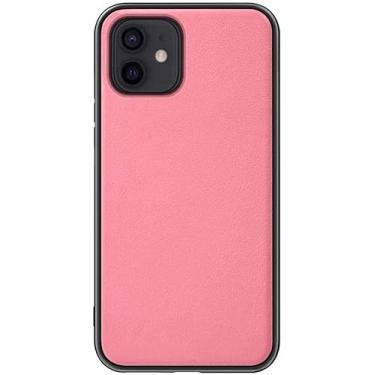 Imagem de MAALYA Capa porta-cartão para Apple iPhone 12 Mini (2020) 5,4 polegadas, totalmente envolto à prova de choque capa de telefone de carro de couro para transporte de volta (Cor: rosa)