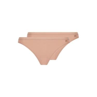 Imagem de Kit com 2 Calcinhas Tanga Loba 40354-001, Bege, G