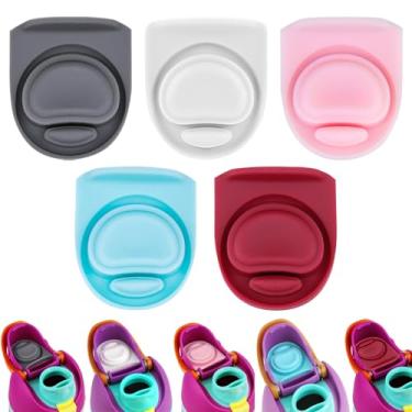 Imagem de ZUGHXMS 5 peças de rolha de substituição de vedação de borracha compatível com Owala FreeSip, junta superior de tampa de silicone para Owalla 16/24/25/32/1,134 g, peças de plugue reutilizáveis para