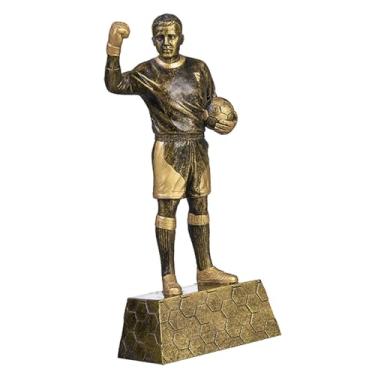 Imagem de WeiLaiKeQi Estátua/Figura de Jogador de Futebol em Resina - Coleção de Troféus/Premiações - Estatueta Decorativa para Sala de Estar, Estante ou Quarto, Style C
