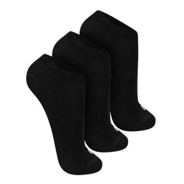 Imagem de Kit 3 Pares Meias Trifil Algodão Cano Baixo Esportiva Punho Soft, Pret