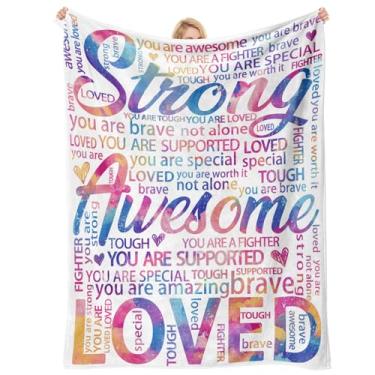 Imagem de Cobertor vibrante para mulheres – Manta de abraço super macia para meninos e meninas, presente inspirador de recuperação após cirurgia ou doença, presentes pensando em você 152 x 203 cm