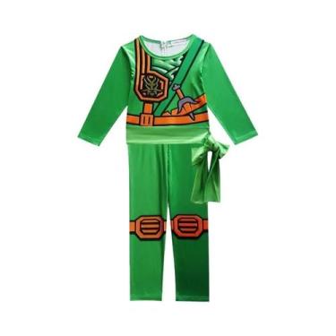 Imagem de Fantasia De Super-Herói Ninja Para Crianças Com Jumpsuit E Garfo De Br