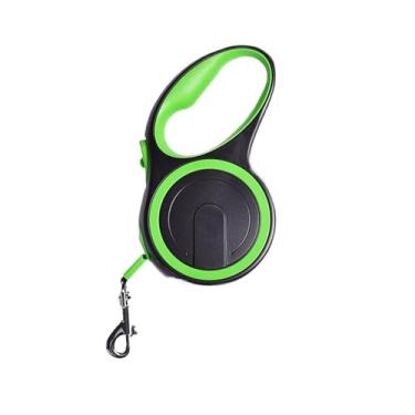 Imagem de Coleira retrátil de nylon durável de 3/5/8 m com guia extensível automática 、 Corda de caminhada para cães grandes (dourada, 3 meses - 15 kg)