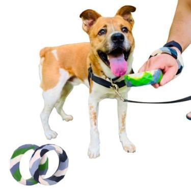 Imagem de Sweet Paws Anéis de dentição grossos para cães, pulseira de silicone de grau alimentício, brinquedos de mastigar para filhotes grandes, anel durável para cães médios e grandes, mastigável para